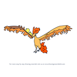 How to Draw Moltres from Pokemon GO