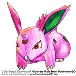How to Draw Nidoran Male from Pokemon GO