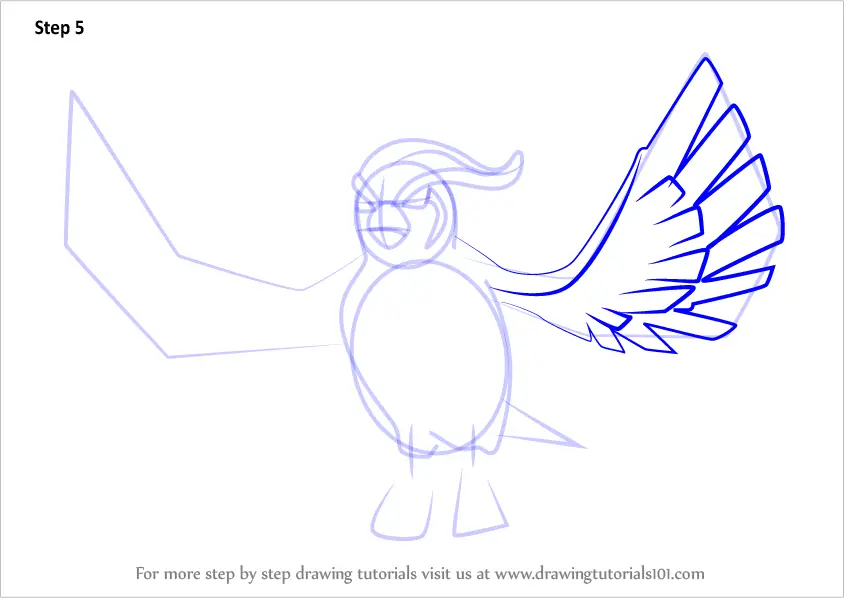 How to Draw Pidgeot from Pokemon GO (Pokemon GO) Step by Step