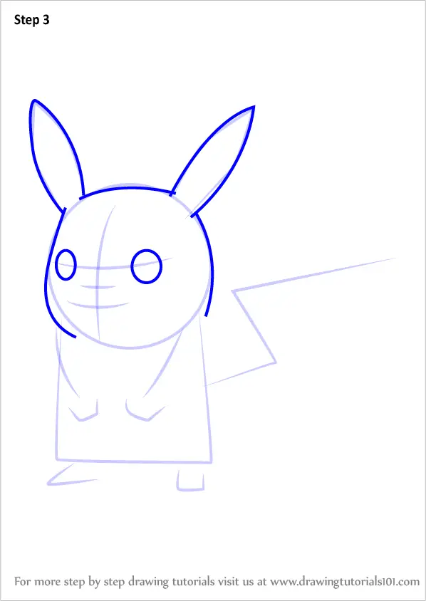 How to Draw Pikachu from Pokemon GO (Pokemon GO) Step by Step ...