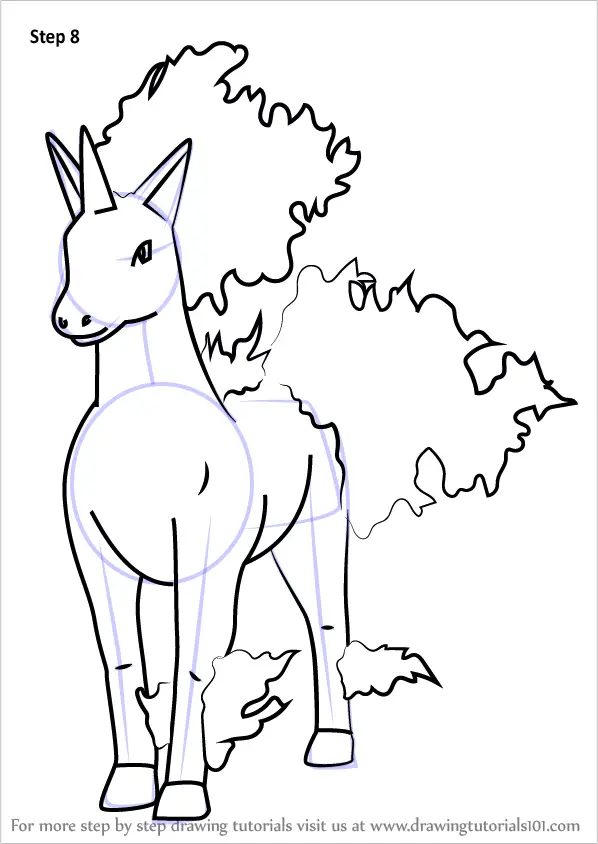 Learn How to Draw Rapidash from Pokemon GO (Pokemon GO) Step by Step