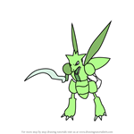 How to Draw Scyther from Pokemon GO