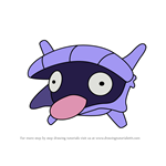 How to Draw Shellder from Pokemon GO