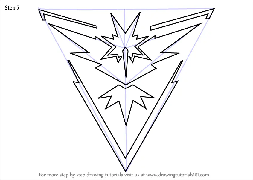 Learn How To Draw Team Instinct From Pokemon Go Pokemon Go Step By Step Drawing Tutorials