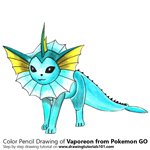 How to Draw Vaporeon from Pokemon GO