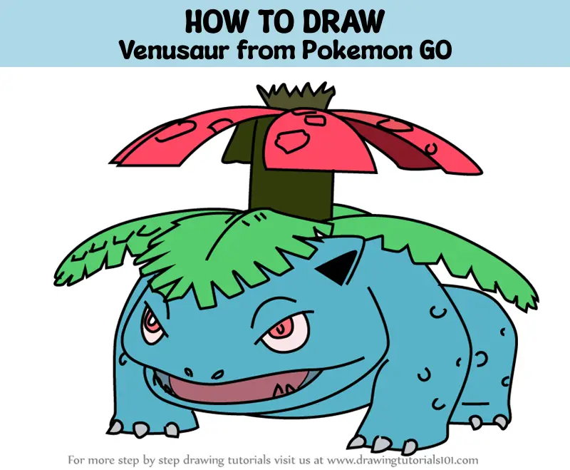 How to Draw Venusaur from Pokemon GO (Pokemon GO) Step by Step