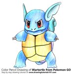 How to Draw Wartortle from Pokemon GO