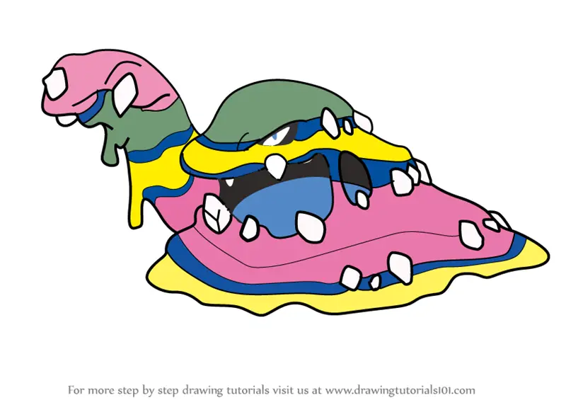 Learn How to Draw Alola Muk from Pokemon Sun and Moon (Pokémon Sun and