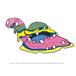 How to Draw Alola Muk from Pokemon Sun and Moon