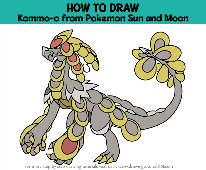 kommo o coloring page hard pokemon