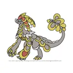 How to Draw Kommo-o from Pokemon Sun and Moon