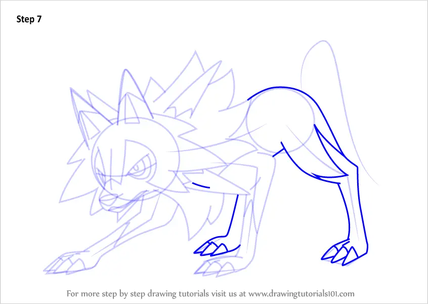 How To Draw Lycanroc - Midday Form From Pokemon Sun And Moon (Pokémon ...