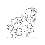 How to Draw Mudsdale from Pokemon Sun and Moon