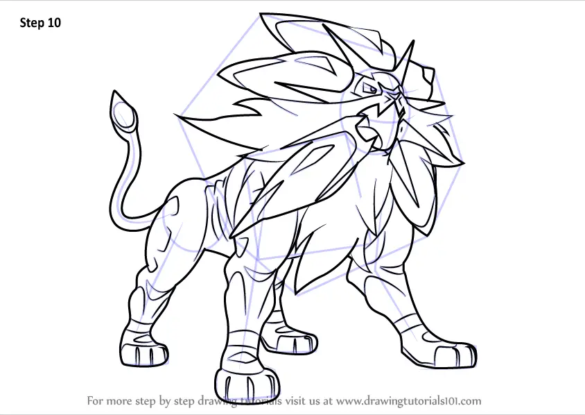 Pokemon Solgaleo Coloring Pages Coloring Coloring Pages
