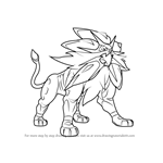 How to Draw Solgaleo from Pokemon Sun and Moon