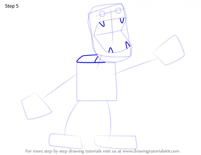 How To Draw Boxy Boo From Poppy Playtime Poppy Playtime Step By Step