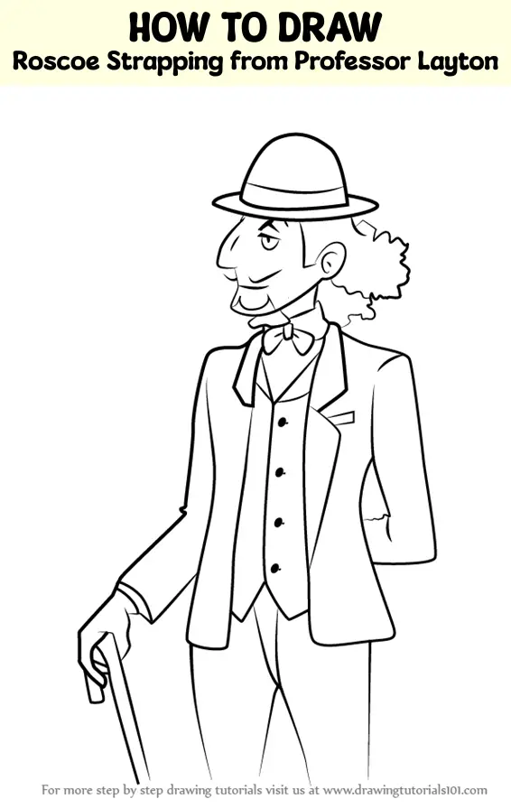 How to Draw Roscoe Strapping from Professor Layton (Professor Layton ...