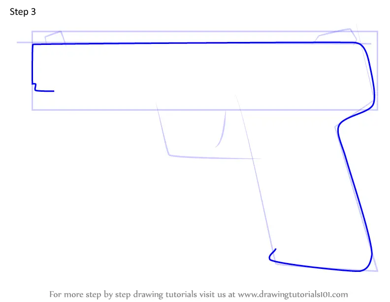 How to Draw 5.7 USG Pistol from Rainbow Six Siege (Rainbow Six Siege ...