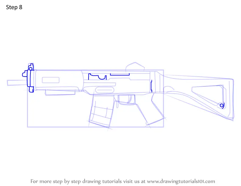 How to Draw 552 Commando assault rifle from Rainbow Six Siege (Rainbow ...