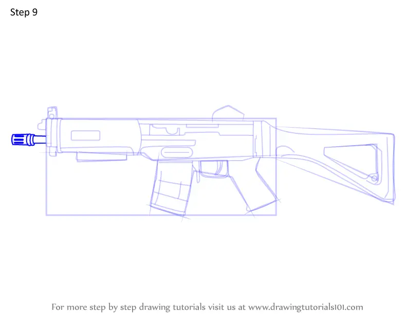 How to Draw 552 Commando assault rifle from Rainbow Six Siege (Rainbow ...