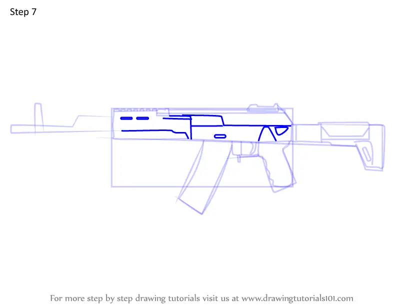 How to Draw AK-12 Assault Rifle from Rainbow Six Siege (Rainbow Six ...