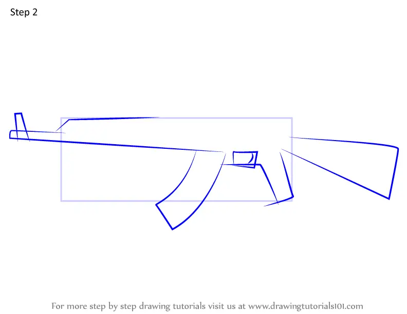 Learn How To Draw Ak 47 Assault Rifle From Rainbow Six Siege Rainbow Six Siege Step By Step Drawing Tutorials - iron assault roblox tutorial