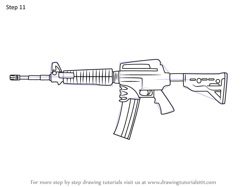 How to Draw AR-15.50 Defense Rifle from Rainbow Six Siege (Rainbow Six ...