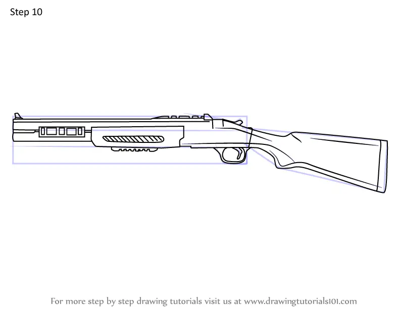 How to Draw BOSG.12.2 Shotgun from Rainbow Six Siege (Rainbow Six Siege ...