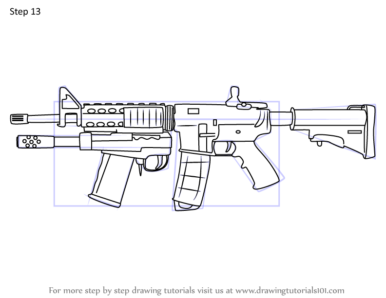 Learn How To Draw C8 Sfw Ar From Rainbow Six Siege Rainbow Six Siege Step By Step Drawing Tutorials