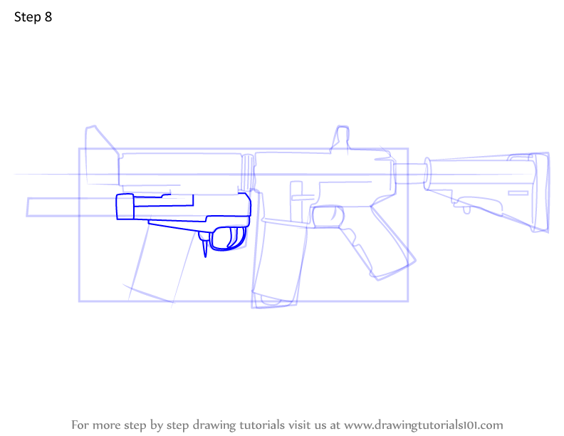 Learn How To Draw C8 Sfw Ar From Rainbow Six Siege Rainbow Six Siege Step By Step Drawing Tutorials