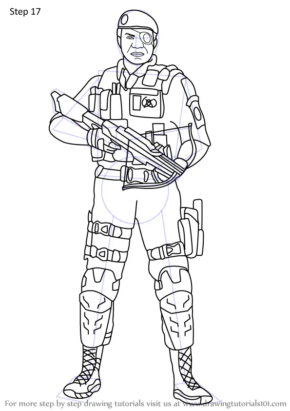 How to Draw Capitao from Rainbow Six Siege (Rainbow Six Siege) Step by ...