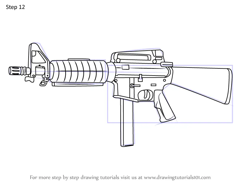 How to Draw Commando 9 AR from Rainbow Six Siege (Rainbow Six Siege ...