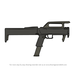 How to Draw FMG-9 SMG from Rainbow Six Siege