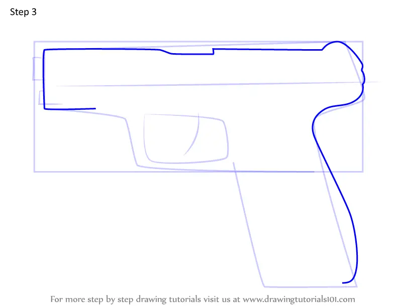 How to Draw GSh-18 Pistol from Rainbow Six Siege (Rainbow Six Siege ...