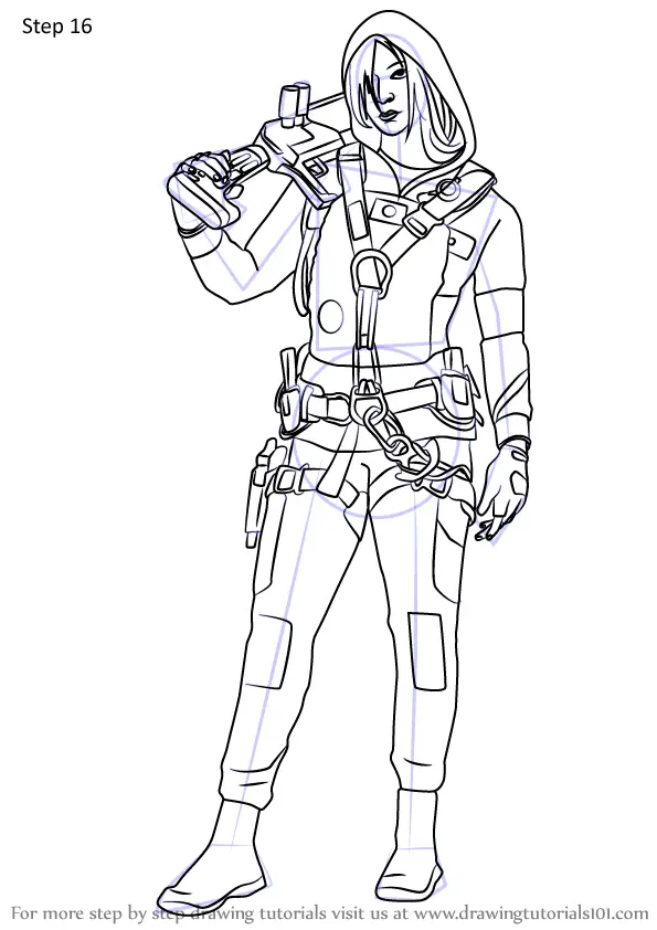 How To Draw Hibana From Rainbow Six Siege Rainbow Six Siege Step By Step 1874