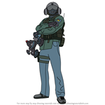 How to Draw Jager from Rainbow Six Siege