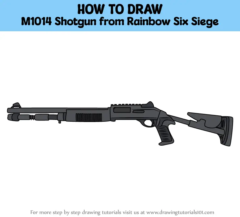 how-to-draw-m1014-shotgun-from-rainbow-six-siege-rainbow-six-siege