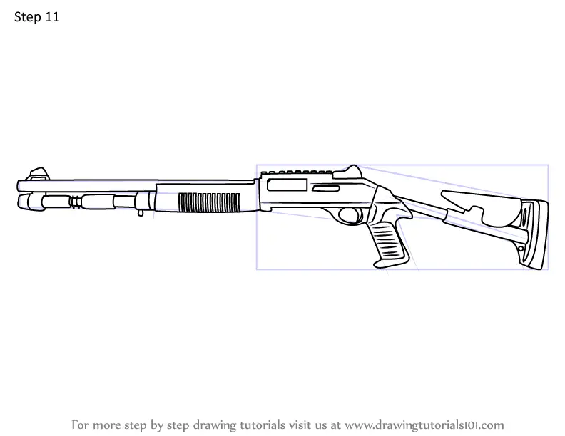 How to Draw M1014 Shotgun from Rainbow Six Siege (Rainbow Six Siege ...