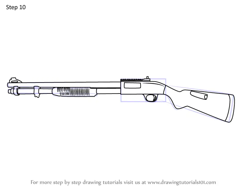 How to Draw M590A1 Shotgun from Rainbow Six Siege (Rainbow Six Siege ...