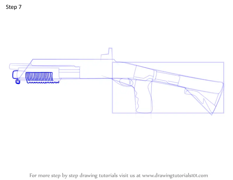 How to Draw M870 Shotgun from Rainbow Six Siege (Rainbow Six Siege ...