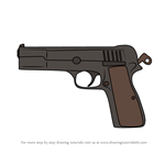 How to Draw Mk1 9mm Handgun from Rainbow Six Siege