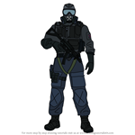 How to Draw Mute from Rainbow Six Siege