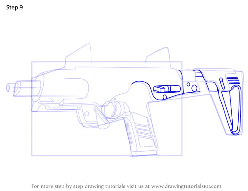 How To Draw P10 Roni Smg From Rainbow Six Siege Rainbow Six Siege