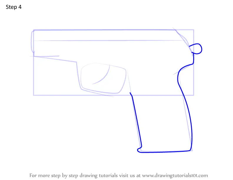 How to Draw PMM Handgun from Rainbow Six Siege (Rainbow Six Siege) Step ...