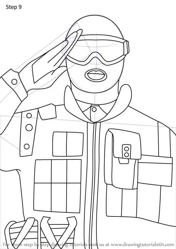 Learn How To Draw Recruit From Rainbow Six Siege Rainbow Six Siege Step By Step Drawing Tutorials - roblox rainbow six siege recruit