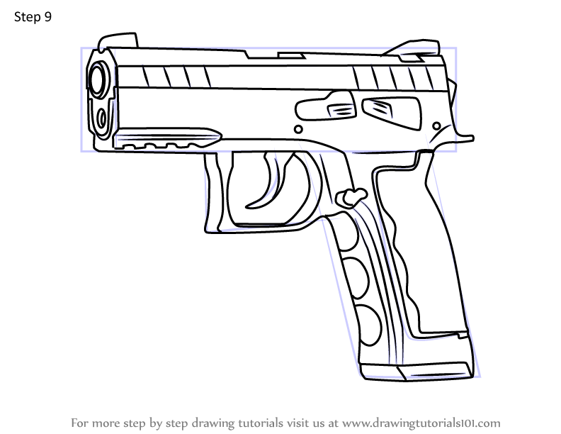 How to Draw SDP 9mm Handgun from Rainbow Six Siege (Rainbow Six Siege ...