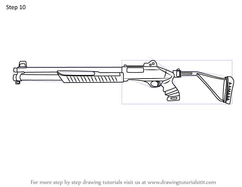 How to Draw SG-CQB Shotgun from Rainbow Six Siege (Rainbow Six Siege ...