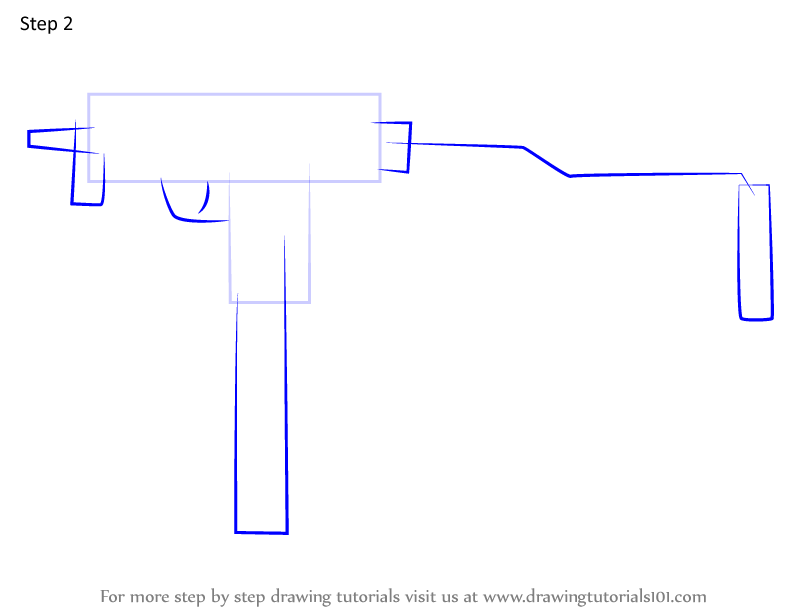 How to Draw SMG-11 SMG from Rainbow Six Siege (Rainbow Six Siege) Step ...