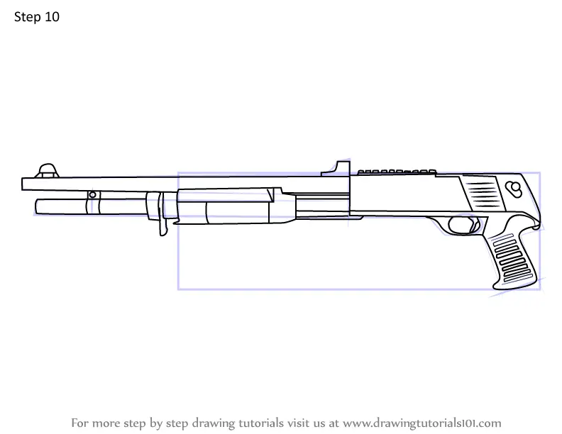 How To Draw Super 90 Shotgun From Rainbow Six Siege (rainbow Six Siege 