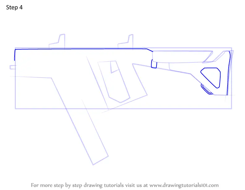 How to Draw Vector .45 ACP SMG from Rainbow Six Siege (Rainbow Six ...